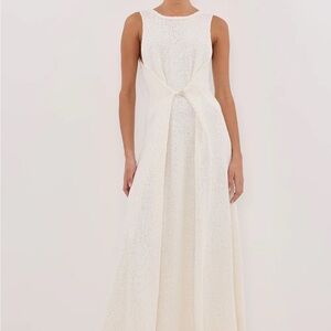 DISSH Sue Off White Knit Maxi Dress 100% cotton